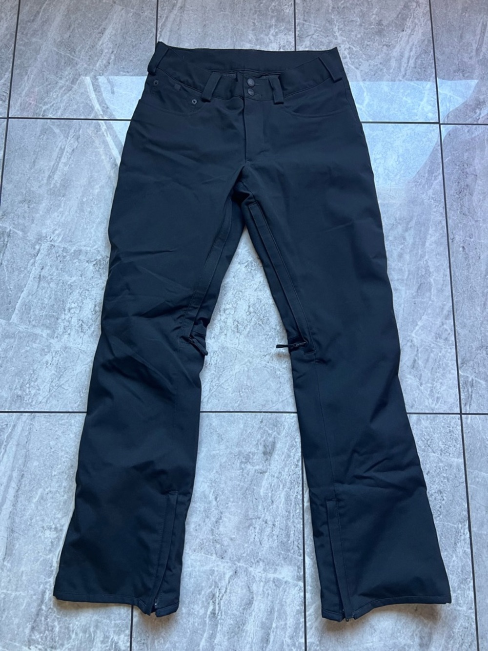 Burton Womens Black Dhaka Snow Pants Straight Leg SoftShell Winter RN: 87380 S